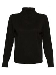 MOSS COPENHAGEN Bluzka "Ingva" w kolorze czarnym rozmiar: M/L. Czarne bluzki Moss Copenhagen, l, bez wzorów, bez kołnierzyka, bez ramiączek. Za 97.28 zł.