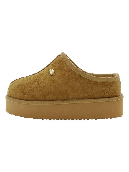 U.S. Polo Assn. Kapcie w kolorze jasnobrązowym rozmiar: 35. Brązowe obuwie domowe U.S. Polo Assn., bez wzorów, bez zapięcia. Za 140.53 zł.