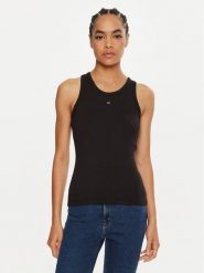 Calvin Klein Top Graphic K20K208065 Czarny Slim Fit. Czarne topy Calvin Klein, xs, bez wzorów, z bawełny, bez kołnierzyka, bez ramiączek. Za 119.99 zł.