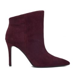 Botki GINO ROSSI. Czerwone botki Gino Rossi, bez wzorów, bez obcasa, na szpilce, bez zapięcia. Za 379.99 zł.
