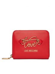 LOVE MOSCHINO Mały Portfel Damski JC5734PP0MKG0500 Czerwony. Czerwone portfele Love Moschino, bez wzorów, ze skóry. Za 449.99 zł.