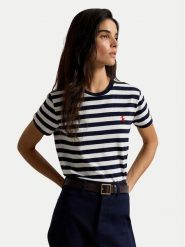 Polo Ralph Lauren T-Shirt 211B17779003 Granatowy Regular Fit. Niebieskie koszulki polo Polo Ralph Lauren, l, bez wzorów, z bawełny, bez kołnierzyka, bez ramiączek. Za 399.99 zł.