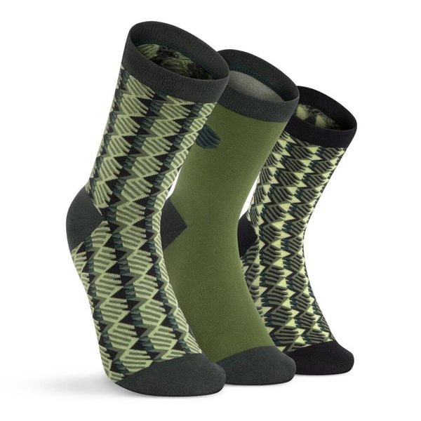 Skarpetki bawełniane 3-pak Lifestyle Siroko Monogram Green. Zielone skarpety SIROKO, bez wzorów, z bawełny. Za 60.80 zł.
