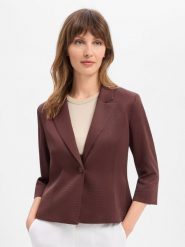 More & More Krótka marynarka Kobiety Sztuczne włókno brązowy, 38. Brązowe marynarki i żakiety More & More, bez wzorów, z włókna, eleganckie. Za 479.95 zł.