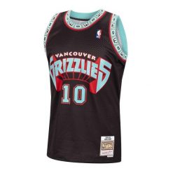 Koszulka NBA Vancouver Grizzlies Mike Bibby. Czarne bluzki Mitchell & Ness, bez wzorów, sportowe, bez kołnierzyka, bez ramiączek. Za 494.00 zł.