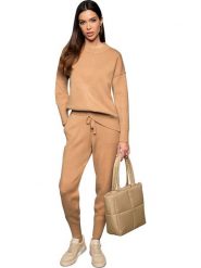 Heine Sweter w kolorze beżowym rozmiar: 40. Brązowe swetry Heine, bez wzorów, bez ramiączek. Za 82.64 zł.