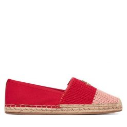 Espadryle Tommy Hilfiger. Czerwone espadryle TOMMY HILFIGER, bez wzorów, bez obcasa, bez zapięcia. Za 369.99 zł.