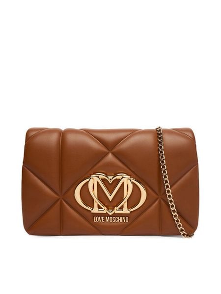 LOVE MOSCHINO Torebka JC4043PP1OLC0200 Brązowy. Brązowe torebki klasyczne Love Moschino, bez wzorów, ze skóry, bez dodatków. Za 789.99 zł.