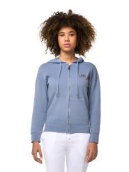 Bluza z kaptur na co dzień na siłownię. Niebieskie bluzy LEONE 1947 APPAREL, xl, bez wzorów, z kapturem. Za 168.36 zł.