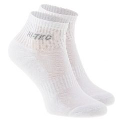 Skarpetki Unisex Dla Dorosłych Z Logo Quarro (zestaw 3 Sztuk). Białe skarpety Hi-tec, bez wzorów. Za 32.99 zł.