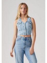Levi's Top w kolorze błękitnym rozmiar: XS. Niebieskie topy Levi's®, s, bez wzorów, bez kołnierzyka, bez ramiączek. Za 126.15 zł.