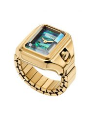 Fossil Zegarek Raquel Watch Ring ES5411 Złoty. Żółte, analogowe zegarki Fossil, złote. Za 689.99 zł.