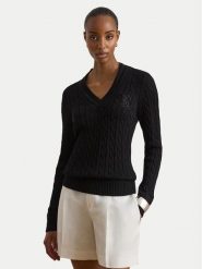 LAUREN RALPH LAUREN Sweter Meren 200888795004 Czarny Regular Fit. Czarne swetry Lauren Ralph Lauren, m, bez wzorów, z bawełny, bez ramiączek. Za 949.99 zł.