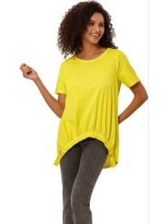 Heine Koszulka w kolorze żółtym rozmiar: 48. Żółte bluzki Heine, bez wzorów, z asymetrycznym kołnierzem, bez ramiączek. Za 97.45 zł.