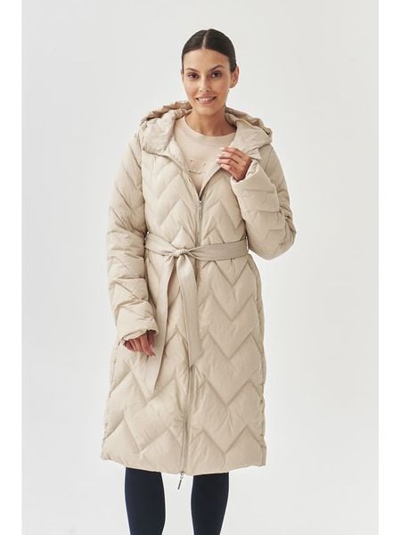 TATUUM Płaszcz pikowany "Gami" w kolorze kremowym rozmiar: 44. Brązowe płaszcze Tatuum, bez wzorów, z tkaniny, bez kaptura. Za 338.57 zł.