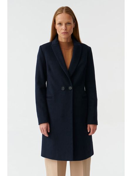 TATUUM Płaszcz przejściowy w kolorze granatowym rozmiar: 34. Niebieskie płaszcze Tatuum, bez wzorów, z wełny, bez kaptura. Za 314.75 zł.