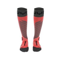 Skarpety narciarskie damskie UYN Ski One Merino. Czerwone skarpety Uyn, bez wzorów, z elastanu. Za 169.99 zł.