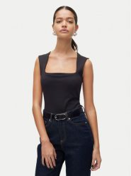 Vero Moda Top Million 10312751 Czarny Slim Fit. Czarne topy Vero Moda, m, bez wzorów, z syntetyku, bez kołnierzyka, bez ramiączek. Za 69.99 zł.