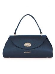 Mia Tomazzi Skórzana torebka "Bardelli" w kolorze granatowym - 33 x 15,5 x 15 cm rozmiar: onesize. Niebieskie torby na ramię Mia Tomazzi, bez wzorów, z materiału, przez ramię, bez dodatków. Za 274.99 zł.