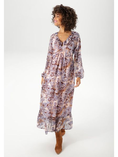 Aniston Sukienka w kolorze jasnoróżowo-błękitnym rozmiar: 42. Różowe sukienki Aniston, bez wzorów, bez kołnierzyka, bez ramiączek, maxi. Za 113.10 zł.