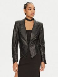 Babylon Kurtka skórzana S0250B Czarny Regular Fit. Czarne kurtki Babylon, s, bez wzorów, ze skóry, bez kaptura. Za 1,289.00 zł.