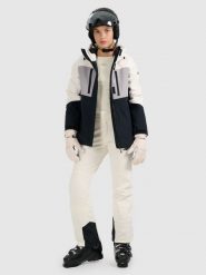 4F Spodnie narciarskie softshell membrana 10000 damskie - beżowe S. Brązowe spodnie narciarskie 4f, l, bez wzorów, z materiału, narciarskie. Za 599.99 zł.