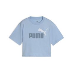 Młodzieżowa krótka koszulka Essentials 2 Colour z logo PUMA No. 1 PUMA. Niebieskia bluzki Puma, l, bez wzorów, z gumy, młodzieżowe, bez kołnierzyka, bez ramiączek. Za 79.00 zł.