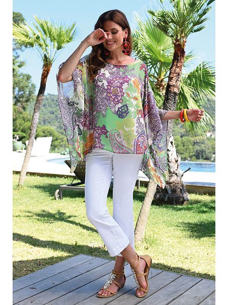 Bleu d'Azur Dżinsy "Giulia" w kolorze niebiesko-białym rozmiar: 38. Białe jeansy Bleu d'Azur, w ażurowe wzory, z standardowym stanem. Za 135.49 zł.