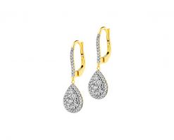Kolczyki z żółtego złota z brylantami - 0,80 ct - próba 585. Żółte kolczyki Apart, z brylantem, złote. Za 10,990.00 zł.