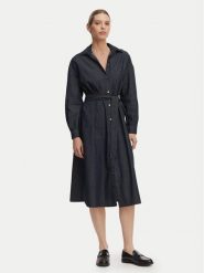 Armani Exchange Sukienka koszulowa XW001794 AF21337 MB001 Granatowy Regular Fit. Niebieskie sukienki Armani Exchange, bez wzorów, z bawełny, bez kołnierzyka, bez ramiączek, koszulowe. Za 869.99 zł.