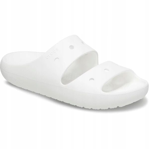 Klapki Dla Dorosłych Crocs Classic V2 Sandal. Niebieskie klapki Crocs, bez wzorów, z materiału, bez obcasa. Za 135.99 zł.