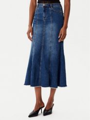 Morgan Spódnica jeansowa 252-JAFTER Niebieski Slim Fit. Niebieskie spódnice Morgan, bez wzorów, z bawełny. Za 359.99 zł.