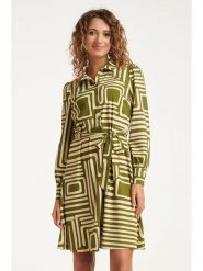 Smashed Lemon Sukienka w kolorze zielonym rozmiar: S. Zielone sukienki Smashed Lemon, na co dzień, s, bez wzorów, z tkaniny, bez kołnierzyka, bez ramiączek, midi, proste. Za 165.99 zł.