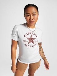 Converse Koszulka w kolorze białym rozmiar: L. Białe bluzki Converse, l, bez wzorów, bez kołnierzyka, bez ramiączek. Za 106.13 zł.