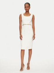 Marciano Guess Sukienka koktajlowa 5GGK12 7300A Écru Regular Fit. Sukienki Marciano Guess, z aplikacjami, z syntetyku, wizytowe, bez kołnierzyka, bez ramiączek. Za 549.99 zł.