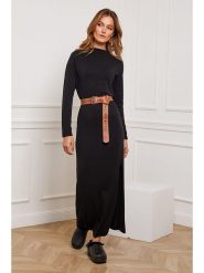 Joséfine Sukienka dzianinowa "Analog" w kolorze czarnym rozmiar: L. Czarne sukienki Joséfine, l, bez wzorów, z dzianiny, bez kołnierzyka, bez ramiączek, maxi. Za 130.99 zł.