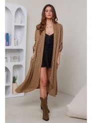 Rodier Lin Lniany kardigan w kolorze karmelowym rozmiar: XL/XXL. Brązowe kardigany Rodier Lin, xl, bez wzorów, ze lnu. Za 153.71 zł.