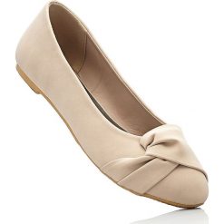 Baleriny bonprix cielisty. Brązowe baleriny bonprix, bez wzorów, bez obcasa. Za 32.99 zł.
