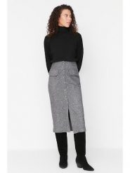 Trendyol Spódnica w kolorze szarym rozmiar: 36. Szare spódnice Trendyol, bez wzorów, midi. Za 91.34 zł.