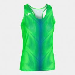 Damski tank top Joma Olympie. Niebieskie topy Joma, bez wzorów, bez kołnierzyka, bez ramiączek. W wyprzedaży za 106.90 zł.