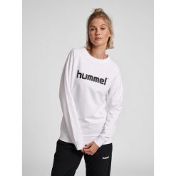 Bluza do piłki ręcznej damska Hummel Go Cotton Logo Sweatshirt Woman. Białe bluzy Hummel, xs, bez wzorów, bez kaptura. Za 188.00 zł.