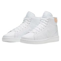 Buty Sportowe Damskie Court Royale 2 Swoosh Leather Mid Cut. Białe obuwie sportowe Nike, na zimę, bez zapięcia. Za 457.99 zł.