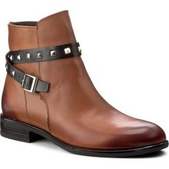 Botki BALDACCINI - 956500-J Brąz Bbr/Czarny S. Brązowe botki Baldaccini, z aplikacjami, ze skóry, bez obcasa, na obcasie, bez zapięcia. W wyprzedaży za 269.00 zł.