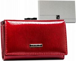 Portfel skórzany 4U Cavaldi [DH] H23-1-SH9 czerwony. Czerwone portfele 4U Cavaldi, z aplikacjami, z lakierowanej skóry. Za 75.99 zł.