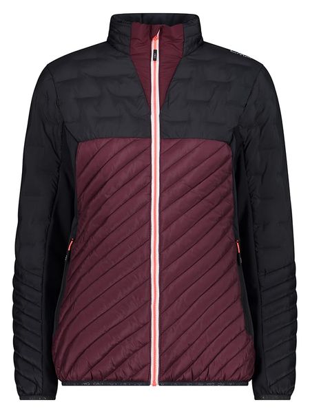 Cmp Kurtka hybrydowa w kolorze czarno-bordowym rozmiar: 46. Czarne kurtki sportowe CMP, s, bez wzorów, z materiału, bez kaptura, outdoorowe, primaloft. Za 247.40 zł.