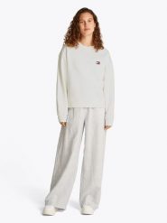 TOMMY JEANS Bluza w kolorze kremowym rozmiar: L. Brązowe bluzy Tommy Jeans, l, bez wzorów, z bawełny, bez kaptura. Za 251.53 zł.