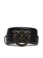 Pinko Pasek Damski Love Bery Click Puff H3 Belt AI 24-25 PLT01 103792 A1Z5 Czarny. Czarne paski Pinko, bez wzorów, ze skóry. Za 389.99 zł.