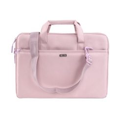 Torba na laptopa materiałowa Solier SM01 Venga różowa. Czerwone torby na laptopa Solier, bez wzorów, z materiału, na ramię. Za 199.99 zł.