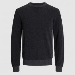 Sweter Jack & Jones Globe Mood Indigo. Niebieskie swetry Jack&Jones, na zimę, bez wzorów, bez ramiączek. Za 160.80 zł.