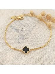 Miu Silver Pozłacana bransoletka z masą perłową rozmiar: onesize. Czarne bransoletki Miu Silver, z perłą, pozłacane. Za 69.99 zł.